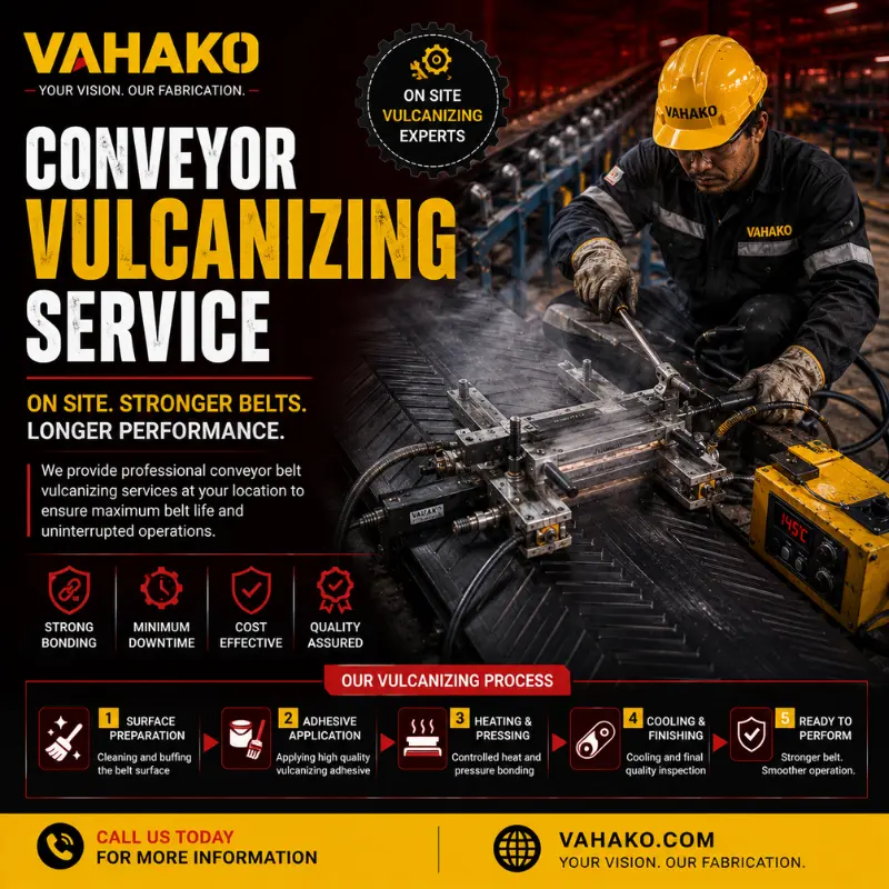 On-site conveyor belt vulcanizing and joining services in Sri Lanka