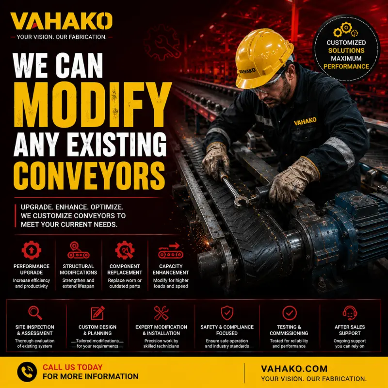 Existing conveyor system modification services provided in Sri Lanka